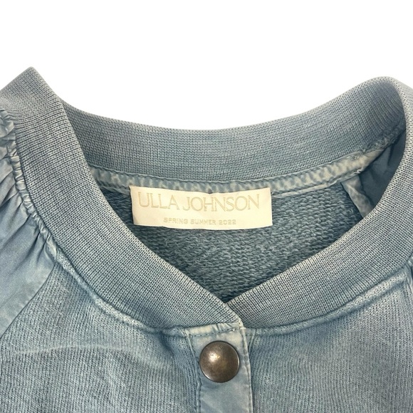 Ulla Johnson Blue Owen Puff Sleeve Jumpsuit Romper XS resort wear vacation FLAWS - Picture 9 of 14